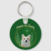 Pembroke Welsh Corgi Peace Sleutelhanger (Achterkant)