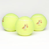 Pembroke Welsh Corgi Personalized Dog Tennisballen (Multi)