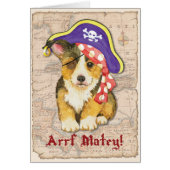 Pembroke Welsh Corgi Pirate Card (Voorkant)