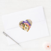 Pembroke Welsh Corgi Pirate Hart Sticker (Envelop)