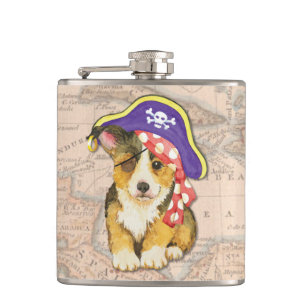 Pembroke Welsh Corgi Pirate Heupfles