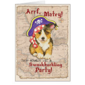 Pembroke Welsh Corgi Pirate Invitation (Voorkant)