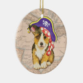 Pembroke Welsh Corgi Pirate Keramisch Ornament (Rechts)