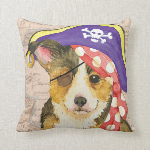 Pembroke Welsh Corgi Pirate Kussen