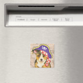 Pembroke Welsh Corgi Pirate Magneet (Insitu (Vaatwasser))