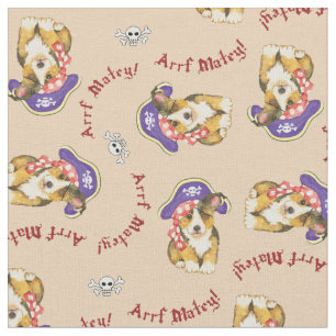 Pembroke Welsh Corgi Pirate Stof