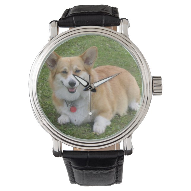Pembroke Welsh Corgi polshorloge Horloge (Voorkant)
