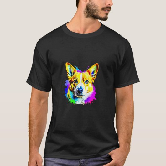 Pembroke Welsh Corgi Pop Art I Hondenliefhebber I  T-shirt (Voorkant)