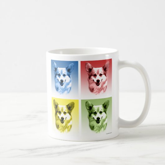 Pembroke Welsh Corgi Pop Art Koffiemok (Rechts)