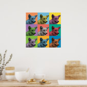 Pembroke Welsh Corgi Pop-Art Poster (Keuken)