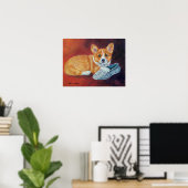 Pembroke Welsh Corgi Poster Print (Thuiskantoor)