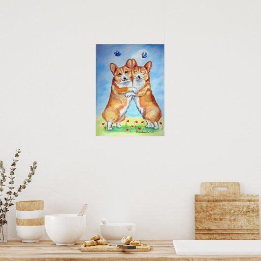 Pembroke Welsh Corgi Poster Print (Keuken)