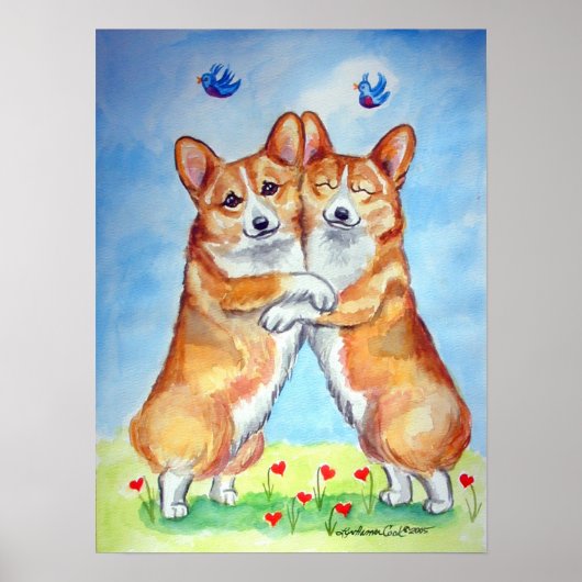 Pembroke Welsh Corgi Poster Print (Voorkant)