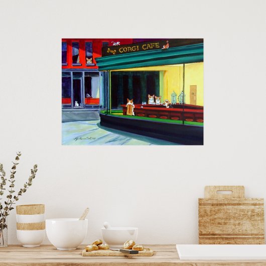 Pembroke Welsh Corgi Poster Print (Keuken)