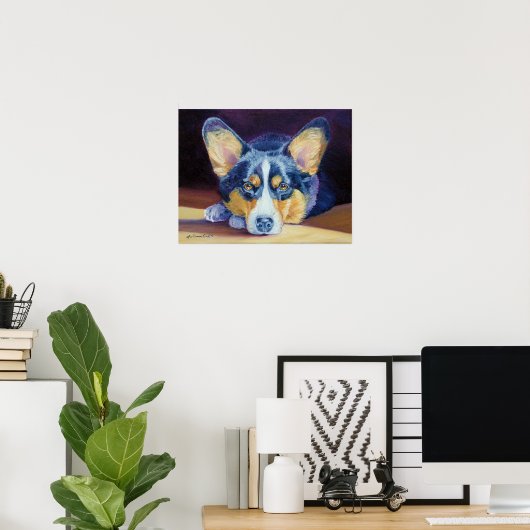 Pembroke Welsh Corgi Print (Thuiskantoor)