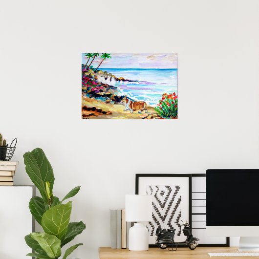 Pembroke Welsh Corgi Print (Thuiskantoor)