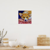 Pembroke Welsh Corgi Print Poster (Keuken)