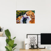 Pembroke Welsh Corgi Print Poster (Thuiskantoor)