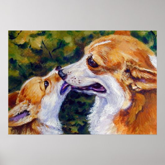 Pembroke Welsh Corgi Print Poster (Voorkant)