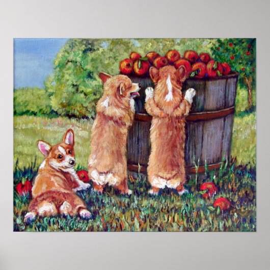 Pembroke Welsh Corgi Print Poster (Voorkant)