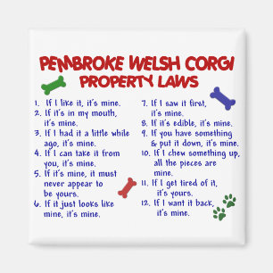 PEMBROKE WELSH CORGI Property Laws 2 Magneet