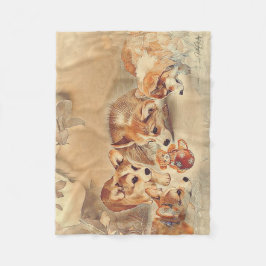 Pembroke Welsh Corgi Puppies Fleece Deken