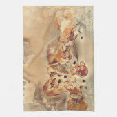 Pembroke Welsh Corgi Puppies Theedoek (Verticaal)