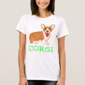 Pembroke Welsh Corgi Puppy Dog Cartoon T-shirt (Voorkant)
