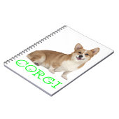 Pembroke Welsh Corgi Puppy Dog Lime Green Love Notitieboek (Linkerzijde)