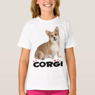 Pembroke Welsh Corgi Puppy Dog Red Love Girls T-shirt