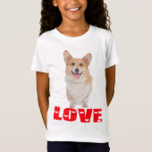 Pembroke Welsh Corgi Puppy Dog Red Love T-shirt (Voorkant)