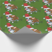 Pembroke Welsh Corgi Puppy Kerstmis Lights Cadeaupapier (Hoek)