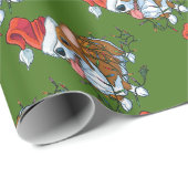 Pembroke Welsh Corgi Puppy Kerstmis Lights Cadeaupapier (Rol Hoek)