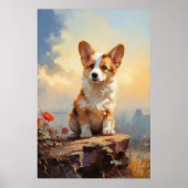 Pembroke Welsh Corgi puppy Poster (Voorkant)
