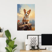 Pembroke Welsh Corgi puppy Poster (Thuiskantoor)