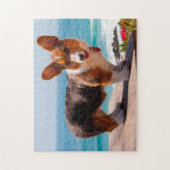 Pembroke Welsh Corgi puppy standing on table Legpuzzel (Verticaal)