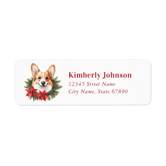 Pembroke Welsh Corgi Return Address Labels (Voorkant)