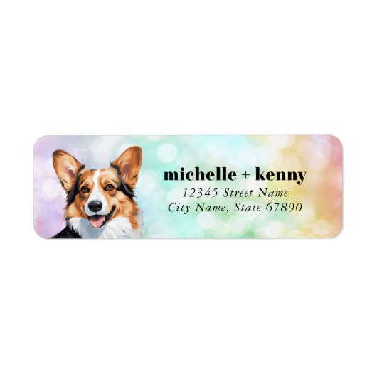 Pembroke Welsh Corgi Return Address Labels (Voorkant)