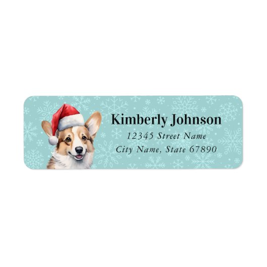 Pembroke Welsh Corgi Return Address Labels (Voorkant)