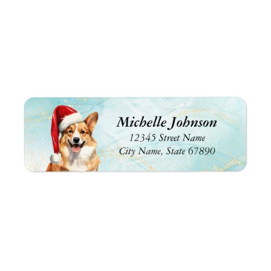 Pembroke Welsh Corgi Return Address Labels (Voorkant)