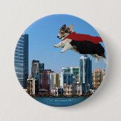 pembroke welsh corgi ronde button 7,6 cm (Voorkant)