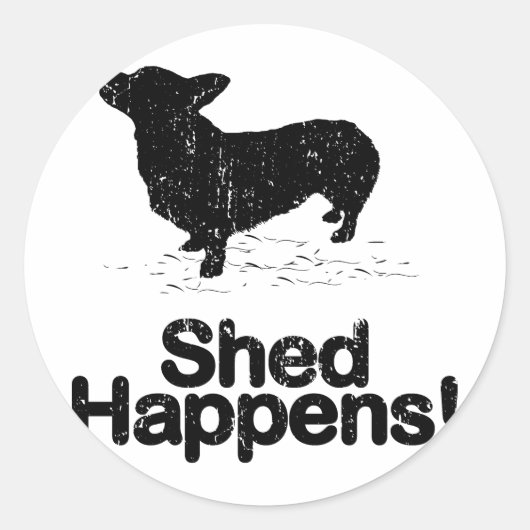 Pembroke Welsh Corgi Ronde Sticker (Voorkant)
