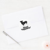 Pembroke Welsh Corgi Ronde Sticker (Envelop)