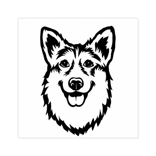 Pembroke Welsh Corgi Rubberstempel (Afrduk)