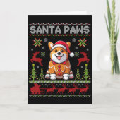 Pembroke Welsh Corgi Santa Paws Merry Christmas Ug Kaart (Voorkant)