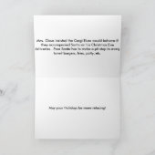 Pembroke Welsh Corgi Santa's Pit Stop Drive Feestdagen Kaart (Binnen)