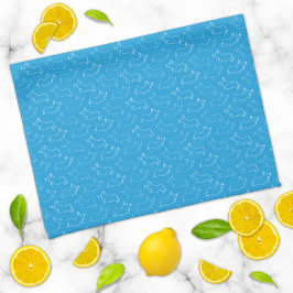 Pembroke Welsh Corgi Schattige Pattern Blauwgroen Theedoek