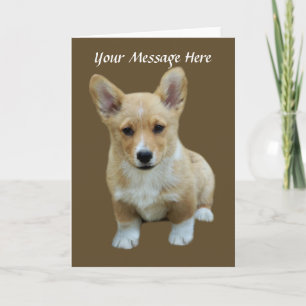 Pembroke Welsh Corgi Schattige Wenskaart Feestdagen Kaart