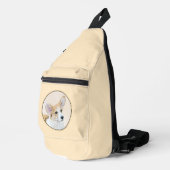 Pembroke Welsh Corgi Schilderij Rood Originele Hon Sling Bag (Rechterhoek)