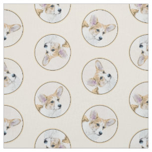 Pembroke Welsh Corgi Schilderij Rood Originele Hon Stof